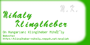 mihaly klinglheber business card